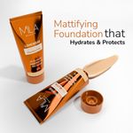 Buy MILA BEAUTE Longwear Weightless Foundation Matte Finish SPF15 - 302 Soft Tan (30 ml) - Purplle