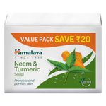 Buy Himalaya Neem & Turmeric Soap (125 gm x 4 N) - Save Rs.35 OFF (On Pack) - Purplle
