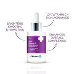 Buy The Derma Co. 10% Vitamin C Face Serum with 5% Niacinamide & Hyaluronic Acid For Skin Radiance - 30ml*2 Pack of 2 - Purplle