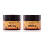 Buy Pilgrim 24K Gold Facial Mask - Pack of 2 (50gm * 2) - Purplle