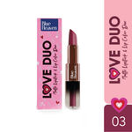 Buy Blue Heaven Love Duo 2 in1 Dual Sided Lipstick for women | Non Transfer| Hydrating and Long Lasting Upto 12 hrs | Soft Matte Finish formula - 03 |1.5 ml + 4 gm - Purplle