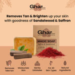 Buy GHAR SOAPS Exfoliating Body Gloves and Sandalwood & Saffron Magic Soap for Bathing 100 gm - Purplle