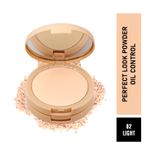 Buy Mattlook Perfect look Powder 2 in 1 Formula Oil Control, Powder + Base Concealer, Face Makeup, Light (20 gm) - Purplle