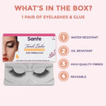 Buy Sanfe Instant Star Lashes | False Eyelash, Eye Makeup | Long Lasting, Natural Look with Eyelash Glue | G07, 1 pair - Purplle