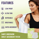Buy Sanfe Underarm Sweat Absorbent Patch | Prevents Stains, Absorbs Sweat & Unpleasant Odour | 24 hr odour control, stain free, ultra thin | 5 Pairs, For men & women - Purplle
