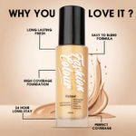 Buy Fashion Colour Light Weight Reboot Foundation, Full Coverage, Glossy Natural Finish, Cover Blemishes And Dark Spots | Even Tone Appearance | Suitable For All Skin Types | Shade 03 | 30 ml - Purplle