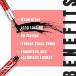 Buy Fashion Colour Platinum Double Head Mascara For Upper & Lower Lashes (10 ml ) | Volumizing And Lengthening Mascara | 2-In-1 Mascara For Women | Long Lasting (Black) - Purplle