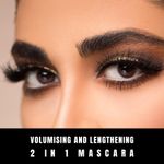 Buy Fashion Colour Platinum Double Head Mascara For Upper & Lower Lashes (10 ml ) | Volumizing And Lengthening Mascara | 2-In-1 Mascara For Women | Long Lasting (Black) - Purplle