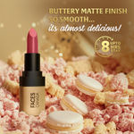 Buy FACES CANADA Comfy Matte Velvet Touch Lipstick - Pink Biscoff 03, 4.2 gm | Velvety Matte Finish | 8HR Longstay | Intense Colour | Hydrating Lips | Smooth Application | Foodproof & Crackproof - Purplle