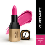 Buy FACES CANADA Comfy Matte Velvet Touch Lipstick - Raspberry Sorbet 11, 4.2 gm | Velvety Matte Finish | 8HR Longstay | Intense Colour | Hydrating Lips | Smooth Application | Foodproof & Crackproof - Purplle