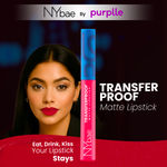 Buy NY Bae Transfer-proof Matte Crayon Lipstick –Ruby Red 10 - 2 gm Creamy & Moisturizing | Vitamin E | Feather Light Texture | 12 shades for all Indian skin tones | Smudge Proof | Retractable, Easy to Use | Smooth Application | 8 hrs+ Long Lasting - Purplle
