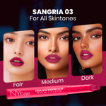 Buy NY Bae Transfer-proof Matte Crayon Lipstick – Sangria 03 - 2 gm Creamy & Moisturizing | Vitamin E | Feather Light Texture | 12 shades for all Indian skin tones | Smudge Proof | Retractable, Easy to Use | Smooth Application | 8 hrs+ Long Lasting - Purplle