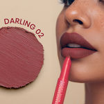 Buy NY Bae Transfer-proof Matte Crayon Lipstick – Darling 02 - 2 gm Creamy & Moisturizing | Vitamin E | Feather Light Texture | 12 shades for all Indian skin tones | Smudge Proof | Retractable, Easy to Use | Smooth Application | 8 hrs+ Long Lasting - Purplle