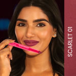 Buy NY Bae Transfer-proof Matte Crayon Lipstick – Scarlet 01 - 2 gm Creamy & Moisturizing | Vitamin E| Feather Light Texture | 12 shades for all Indian skin tones | Smudge Proof | Retractable, Easy to Use | Smooth Application | 8 hrs+ Long Lasting - Purplle