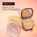 Buy Swiss Beauty Matte & Set Duo Lightweight Compact | Compact Powder 03-Sand + Banana 20 gm - Purplle