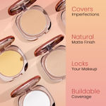 Buy Swiss Beauty Matte & Set Duo Lightweight Compact | Compact Powder 03-Sand + Banana 20 gm - Purplle