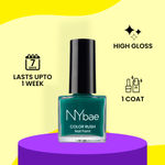 Buy NY Bae Color Rush Nail Paint Set - Electric Teal 11 | Chip Resistant | Long Lasting | Quick Dry | Glossy Gel Nail Paint Combo (5 ml*4) + Nail Polish Remover (30 ml) - Purplle
