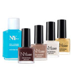 Buy NY Bae Color Rush Nail Paint Set - Everyday Essentials 09 | Chip Resistant | Long Lasting | Quick Dry | Glossy Gel Nail Paint Combo (5 ml*4) + Nail Polish Remover (30 ml) - Purplle