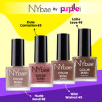 Buy NY Bae Color Rush Nail Paint Set - Natural Nudes 04 | Nail Paint Combo | Chip Resistant | Long Lasting | Quick Dry |Glossy Gel Nail Polish (9 ml *4) - Purplle