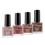 Buy NY Bae Color Rush Nail Paint Set - Natural Nudes 04 | Nail Paint Combo | Chip Resistant | Long Lasting | Quick Dry |Glossy Gel Nail Polish (9 ml *4) - Purplle
