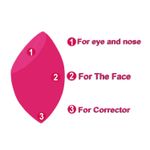 Buy ONE on ONE Cut Shape Makeup Blender Sponge Puff (Color May Vary) - Pack of 1 - Purplle