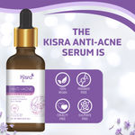 Buy Kisra Anti-Acne Face Serum for Acne, Acne Marks, Blemishes & Oil Balancing with Neem Extract & 2% Salicylic Acid | For both Men & Women | 30 ml [Pack of 3] - Purplle