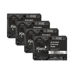 Buy Kisra Activated Charcoal Anti Pollution & Cooling Freshness Soap For Deep Pore Cleaning, Oil Control | Men & Women 75 gm (Pack of 4) - Purplle