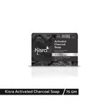 Buy Kisra Activated Charcoal Anti Pollution & Cooling Freshness Soap For Deep Pore Cleaning, Oil Control | Men & Women 75 gm (Pack of 4) - Purplle