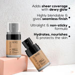 Buy RENEE Face Base Serum Foundation -03 Iconic, Sheer Coverage, Dewy & Seamless Finish, Hydrates, Nourishes & Protects, Gives Healthy, Radiant Skin, Vitamin C, Hyaluronic Acid & SPF 15 Infused, 25 ml - Purplle