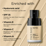 Buy RENEE Face Base Serum Foundation -06 Chic, Sheer Coverage, Dewy & Seamless Finish, Hydrates, Nourishes & Protects, Gives Healthy, Radiant Skin, Vitamin C, Hyaluronic Acid & SPF 15 Infused, 25 ml - Purplle