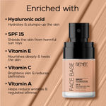 Buy RENEE Face Base Serum Foundation -08 Posh, Sheer Coverage, Dewy & Seamless Finish, Hydrates, Nourishes & Protects, Gives Healthy, Radiant Skin, Vitamin C, Hyaluronic Acid & SPF 15 Infused, 25 ml - Purplle