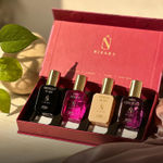 Buy Nisara Long Lasting Woman Perfume Gift Set 4x15 ml(60 ml)|Notes:- Warm Vanilla, Floral Woody Musky with | Midnight Tease | Girl Power | Vanilla Rush | Miss Gorgeous | Travel & Pocket-friendly perfume kit | Ideal gift for Woman, Wife, Girlfriend - Purplle