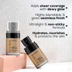 Buy RENEE Face Base Serum Foundation -02 Vintage, Sheer Coverage, Dewy & Seamless Finish, Hydrates, Nourishes & Protects, Gives Healthy, Radiant Skin, Vitamin C, Hyaluronic Acid & SPF 15 Infused, 25 ml - Purplle