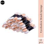 Buy MeSkin Disposable Eyeshadow Sponge Applicator Brush 12pcs. Sponge Brush on Both The Sides - Purplle