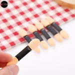 Buy MeSkin Disposable Eyeshadow Sponge Applicator Brush 12pcs. Sponge Brush on Both The Sides - Purplle