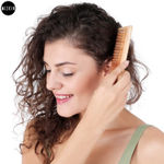 Buy MeSkin Organic Neem Wood Comb (LONG) | Women & Men | Natural & Eco Friendly | Wide Tooth Comb, Anti-Bacterial Styling Comb for All Hair Types | Made in India - Purplle