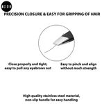 Buy MeSkin Slant Tip Tweezer Plucker for Eyebrow, Upper Lips, Blackhead Removal, Facial Hair For Women & Men, Black Color 1 Pc - Purplle