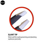 Buy MeSkin Slant Tip Tweezer Plucker for Eyebrow, Upper Lips, Blackhead Removal, Facial Hair For Women & Men, Black Color 1 Pc - Purplle