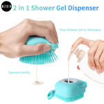 Buy MeSkin Body Bath Brush, Silicone Soft Cleaning Bath Body Brush with Shampoo Dispenser – Assorted Colors 1 Pc - Purplle
