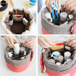 Buy MeSkin Barrel Bucket Shaped Foldable Makeup Bag, Travel Case Pouch(Assorted Color) - Purplle