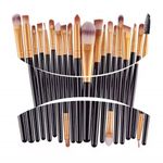 Buy Ronzille Makeup Brush Set Of 20 Pcs Black - Purplle