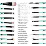 Buy Ronzille Makeup Brush Set Of 20 Pcs Blue - Purplle