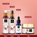 Buy Good Vibes Rosehip Range Combo Kit (Face Wash 200 ml + Toner 200 ml + Face Serum 10 ml + Face Cream 50 gm) - Purplle