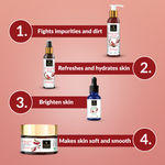 Buy Good Vibes Rosehip Range Combo Kit (Face Wash 200 ml + Toner 200 ml + Face Serum 10 ml + Face Cream 50 gm) - Purplle