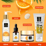 Buy Good Vibes Radiant Glow Vitamin C CSMS Combo (Set of 4) (Facewash 120ml + Serum 10ml + Moisturizer 50g + Sunscreen 50g) - Combo of 4 - Purplle