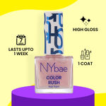 Buy NY Bae Priya's Fav Nailpaint Duo | Color Rush Nail Paints Kit | Lilac Lady 15 | Pretty Pink Chrome 36 | Chip Resistant | Long Lasting | Quick Dry | Gel Nail Paint Combo (5.6 ml*2) - Purplle