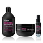Buy Streax Craft Repair Hair Care Routine (Craft Repair Shampoo-275ml + Craft Repair Masque-200ml + Craft Repair Hair Serum-100ml) - Combo of 3 - Purplle
