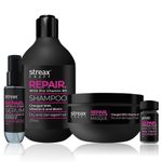 Buy Streax Craft Repair and Revive Combo (Craft Repair Shampoo-275ml + Craft Repair Masque-200ml + Craft Repair Hair Serum-100ml + Repair Booster Pack of 4-10ml*4) - Combo of 4 - Purplle