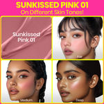 Buy NY Bae Dewy Creme Blush - Sunkissed Pink 01 (5.5 ml) | Liquid Blush | Dewy & Bold Finish | Natural Glow | Lightweight Formula | Buildable Pigment | Everyday Makeup | Hydrating Blush | Silky & Weightless | Long-Lasting Wear - Purplle