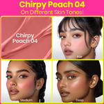 Buy NY Bae Dewy Creme Blush – Chirpy Peach 04 (5.5 ml) | Liquid Blush | Dewy & Bold Finish | Natural Glow | Lightweight Formula | Buildable Pigment | Everyday Makeup | Hydrating Blush | Silky & Weightless | Long-Lasting Wear - Purplle